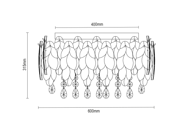 GURU Deckenlüster aus Kristall 600 - V20107 5