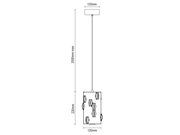 CLARIS Kristall-Hängelampe 120 - V30001 8