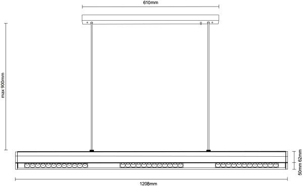 LINIA-Pendelleuchte 1200 - 10003 6