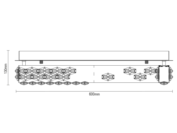 CLARIS Deckenlüster aus Kristall 600 - V30007 6