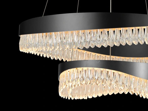 AURORA hängender Kristallkronleuchter 800+450 - V30078 12