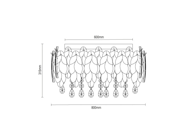 GURU Deckenlüster aus Kristall 800 - V20108 6