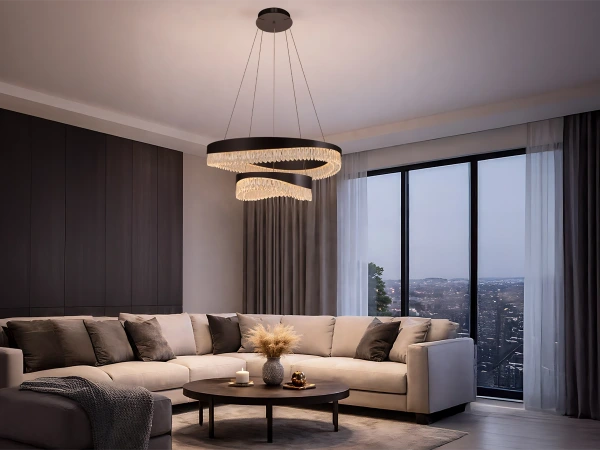 AURORA hängender Kristallkronleuchter 800+450 - V30078 3