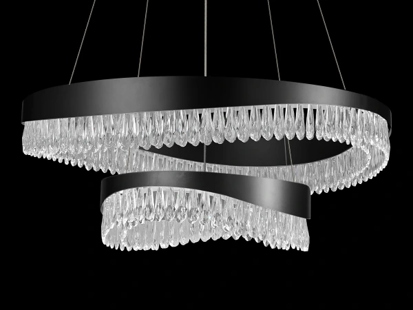 AURORA hängender Kristallkronleuchter 800+450 - V30078 9