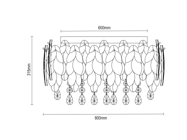 GURU Deckenlüster aus Kristall 800 - V20108 7