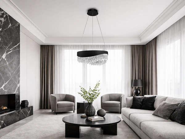 AURORA hängender Kristallkronleuchter 450 - V30075 2