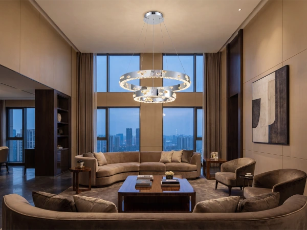 CLARIS hängender Kristallkronleuchter 800+480 - V30006 2