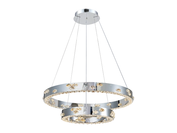 CLARIS hängender Kristallkronleuchter 800+480 - V30006 3