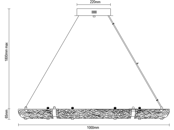 CORTEZA Hängekronleuchter 1000 - V30035 7