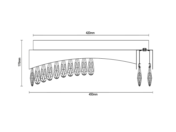 AURORA Deckenlüster aus Kristall 450 - V30079 8
