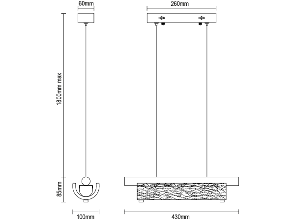 CORTEZA Hängekronleuchter 430 - V30031 7