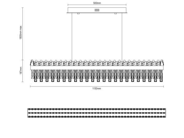 ROCOCO Hängekronleuchter aus Kristall 1150 – V30100 7