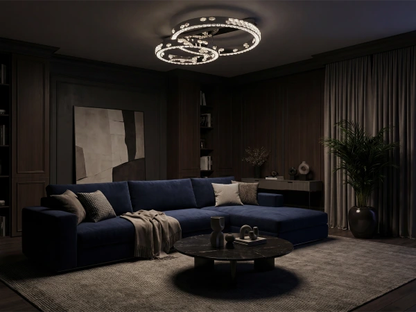 CLARIS Deckenlüster aus Kristall 800+600 - V30009 4