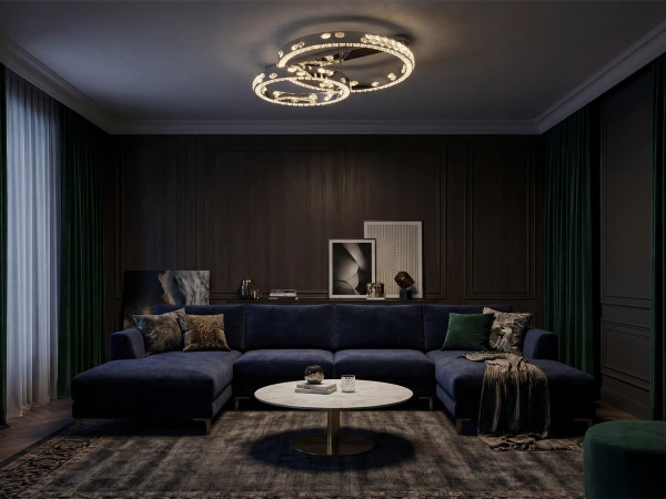 CLARIS Deckenlüster aus Kristall 800+600 - V30009 2