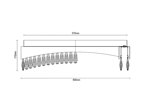 AURORA Deckenlüster aus Kristall 600 - V30080 8