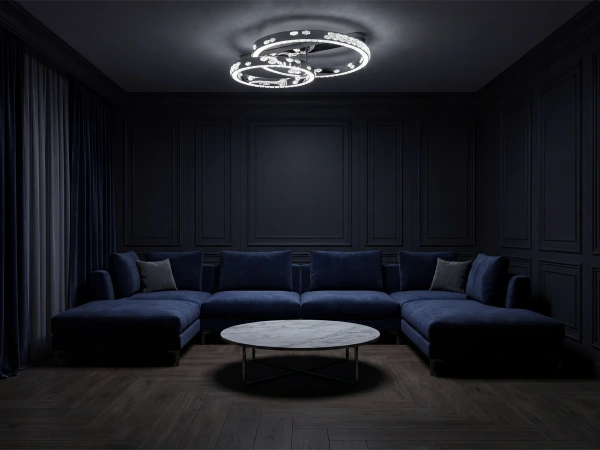 CLARIS Deckenlüster aus Kristall 800+600 - V30009 3