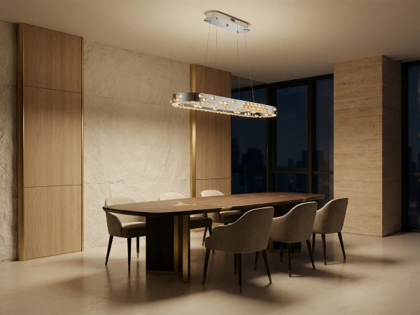 CLARIS hängender Kristallkronleuchter 1100x320 - V30003 2