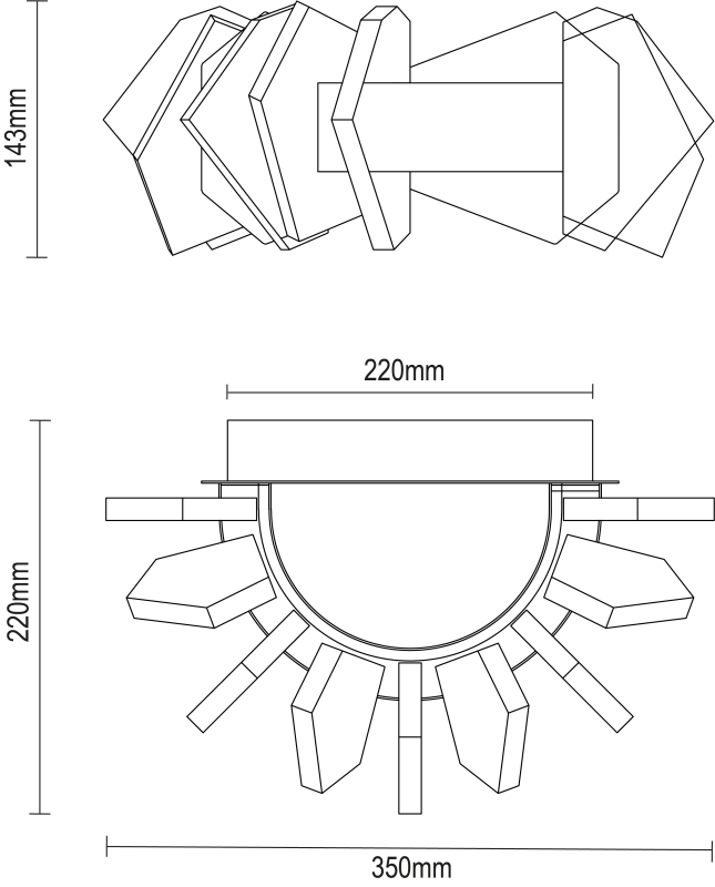 PIKASO Wand-Kronleuchter aus Kristall - V30025 10