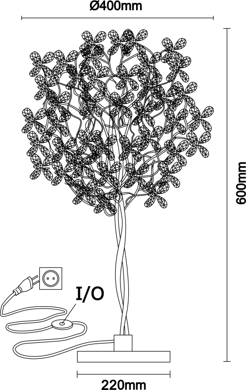 CATALEYA Tischleuchte aus Kristall 600 - V20026 6