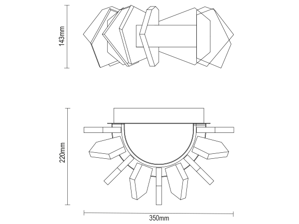 PIKASO Wand-Kronleuchter aus Kristall - V30025 10