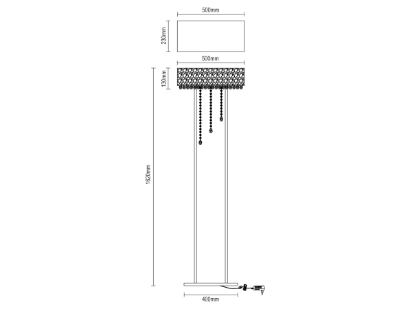 SARITA Kristall-Stehlampe 1620 – V30148 7