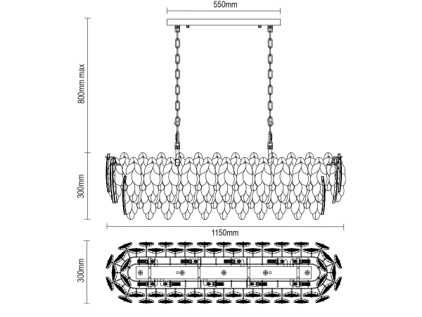 CHOREO Hängekronleuchter 1150 - V20114 9