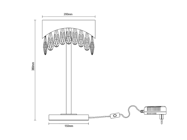 AURORA Tischleuchte aus Kristall 380 - V30082 8