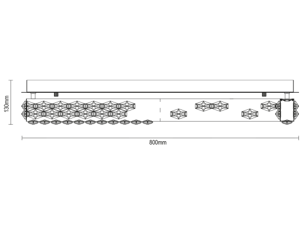 CLARIS Deckenlüster aus Kristall 800 - V30008 6