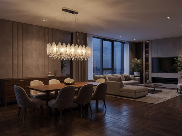 GURU hängende Kristallkronleuchter 1050x300 - V20101 2