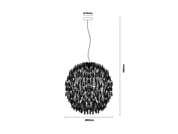 GOCCIA hängender Kristallkronleuchter 800 - V20033 7