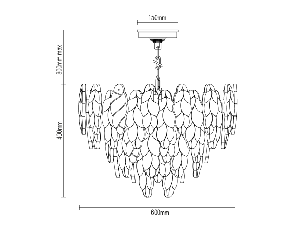 CHOREO Hängekronleuchter 600 - V20115 11