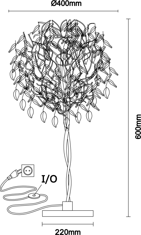 ELYSIA Tischleuchte aus Kristall 600 - V20015 6