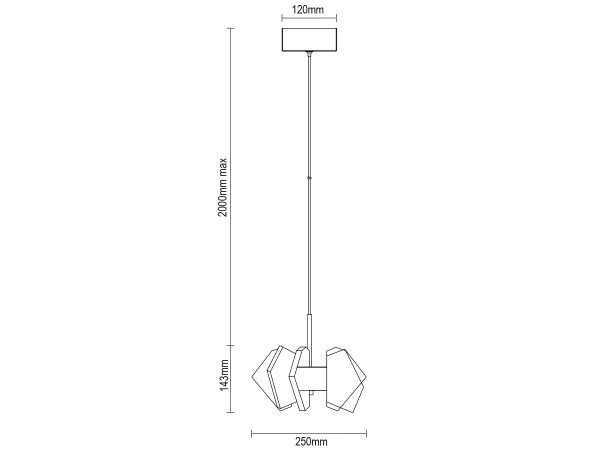 PIKASO hängender Kristallkronleuchter 250 - V30022 13