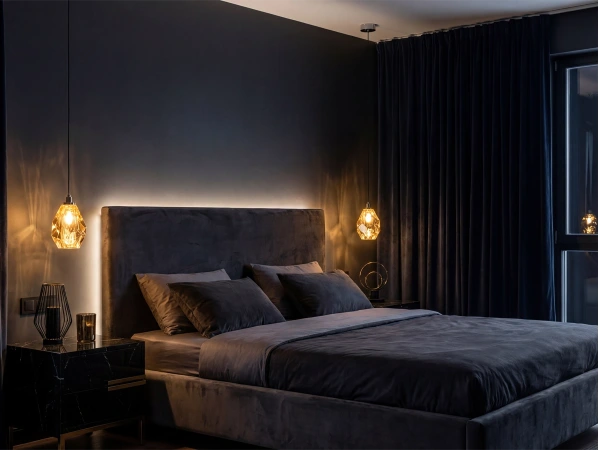 DIAMOR AMBER Kristall-Hängelampe - V30052 1