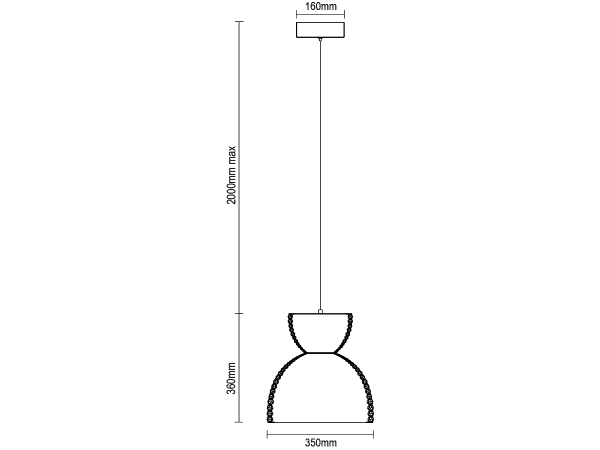 KATRIA Kristall-Hängelampe 350 - V30043 7