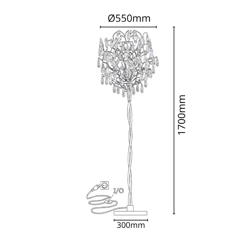 GOCCIA Kristall-Stehleuchte 1700 - V20037 5