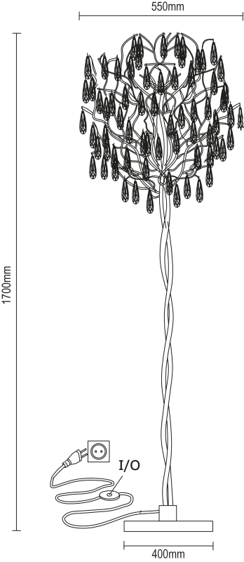 GOCCIA Kristall-Stehleuchte 1700 - V20037 5