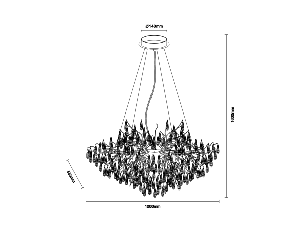GOCCIA hängender Kristallkronleuchter 1000 - V20034 6