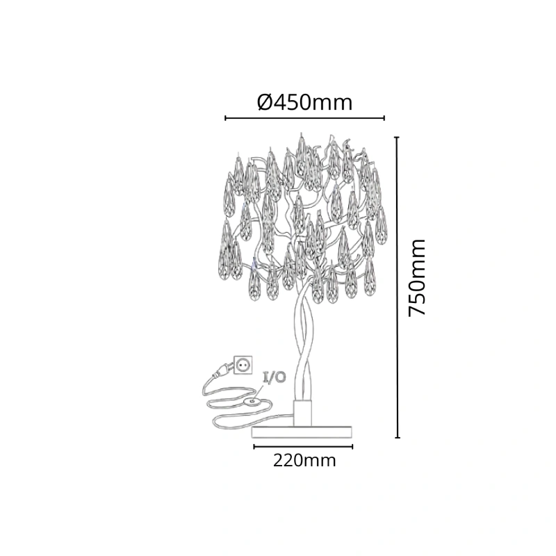 GOCCIA Tischleuchte aus Kristall 750 - V20036 6
