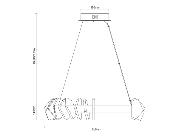 PIKASO hängende Kristallkronleuchter 650 - V30023 14