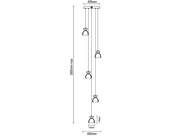 KATRIA Kristall-Hängelampe - V30044 6