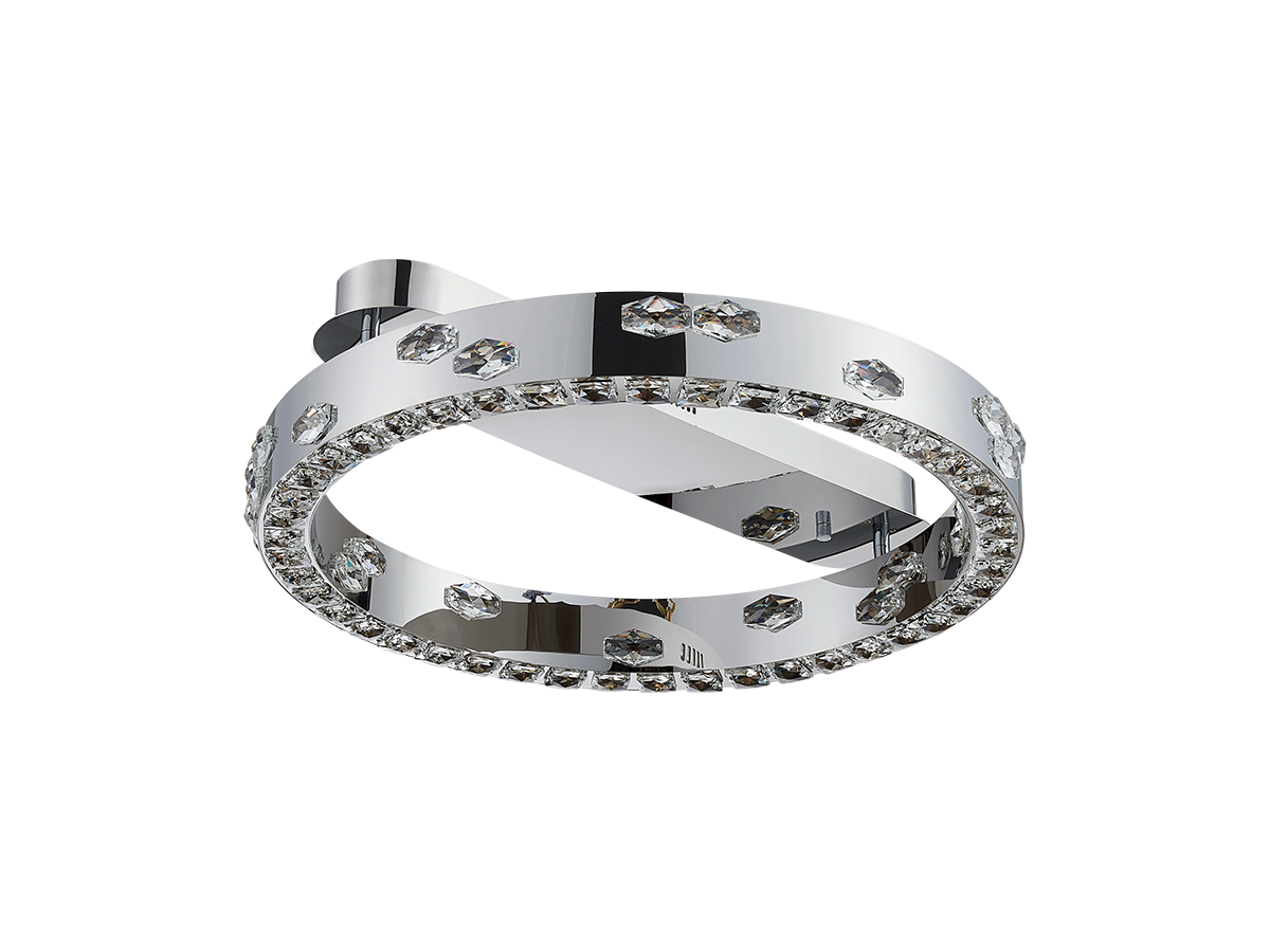 Kristall-LED-Leuchten mit Chromdetail und elegantem Lichteffekt