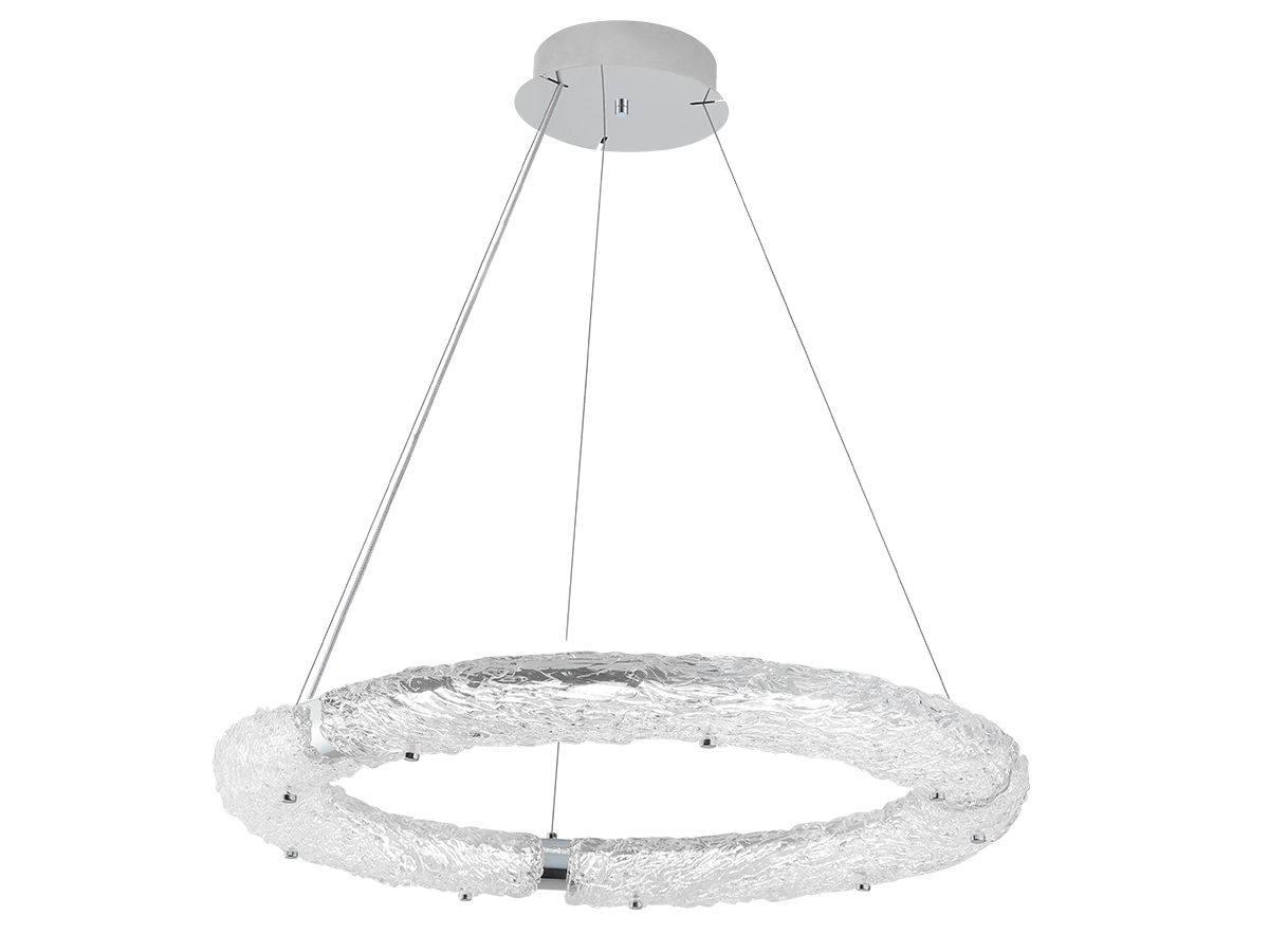 Moderne Leuchten aus strukturiertem Glas, die einen einzigartigen Lichteffekt und ein klares Design in den Raum bringen.